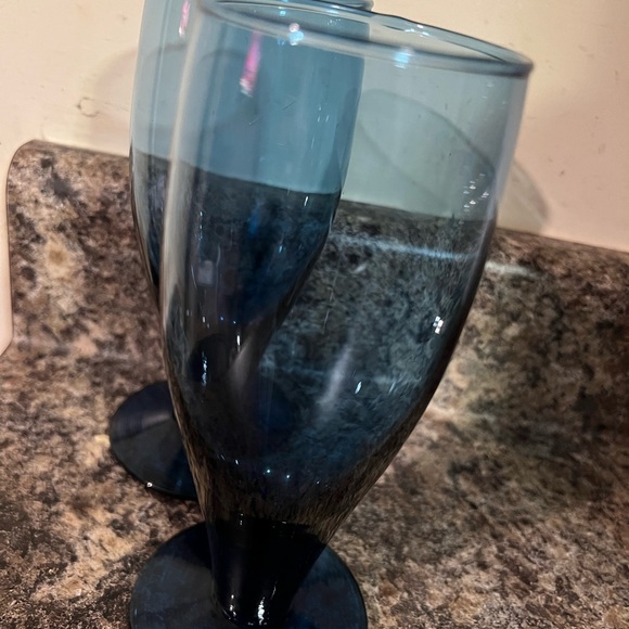 jcpenney Kitchen Cobalt Teardrop Glasses Poshmark